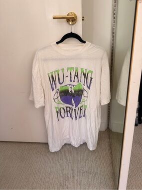 REVOLVE White Wu-Tang Forever Graphic Tee with Green & Purple Print